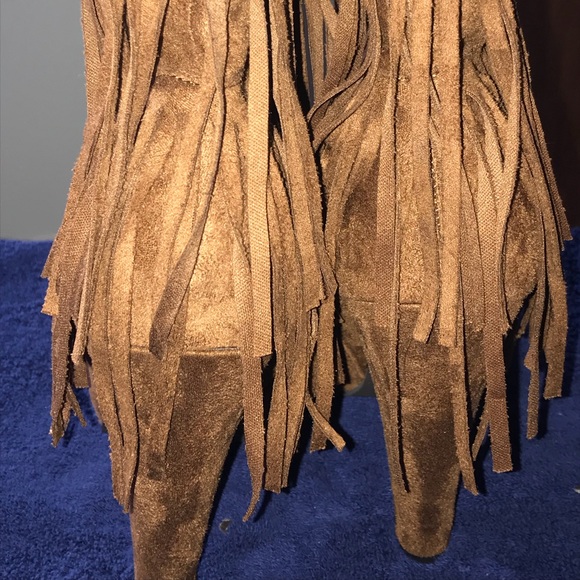 Women’s High Heel Hidden Platform Faux Suede Boots - Picture 3 of 4